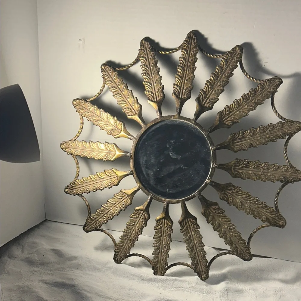 Uttermost Antique Gold Sunburst Mirror Vintage